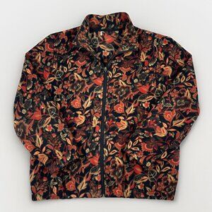 VTG Polar Fleece Pattern Paisley Floral AOP Full-zip Autumn season color Read